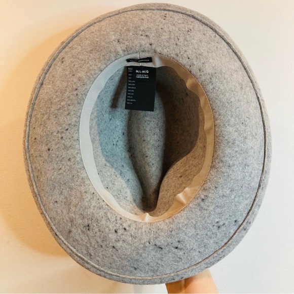 CLUB MONACO 24” 100% Wool Wide Brim Made In Italy Fedora Style Hat - Picture 4 of 6